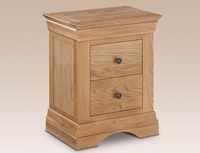 Lpd Assembled Worthing Oak 2 Drawer Bedside Cabinet