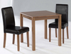 Lpd Brompton 75cm American Walnut Small Square Dining Table And 2 Blac