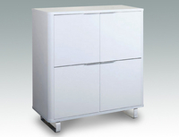 Lpd Flat Packed Accent White Gloss Storage Unit