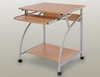 Lpd Flat Packed Oslo Beech And Silver Computer Desk