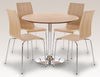 Lpd Soho 95cm Oak Round Dining Table And 4 Oak Chairs Set