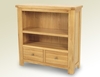 Premier Assembled Elmwood Light 2 Drawer Low Bookcase