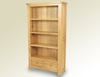 Premier Assembled Elmwood Light 2 Drawer Tall Bookcase