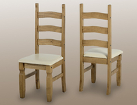 Seconique Corona Set Of 2 Pine And Cream Dining Chairs