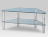 Seconique Flat Packed Norton Clear Glass Tv Unit