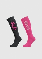 Barts Twin Pack Socks - Anthracite/Fuchsia