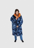 Dryrobe Advance Special Edition Long Sleeve - Blue Camo/Orange - L