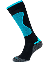 Ellis Brigham Performance Expert Ski Socks - Black/Turquoise S