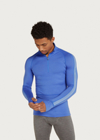 icebreaker 200 ZoneKnit L/S Zip Neck - Brilliant/Baja Blue - S