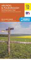 Ordnance Survey Arundel & Pulborough - OS Explorer OL10 Map