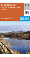 Ordnance Survey Beinn Dearg & Loch Fannich - OS Explorer 436 Map