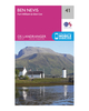 Ordnance Survey Ben Nevis,  Fort William & Glen Coe - Landranger 41 Map