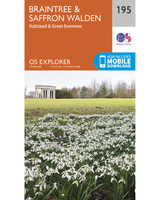 Ordnance Survey Braintree & Saffron Walden - OS Explorer 195 Map