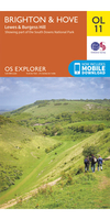 Ordnance Survey Brighton & Hove - OS Explorer OL11 Map