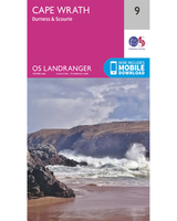 Ordnance Survey Cape Wrath,  Durness & Scourie - Landranger 9 Map