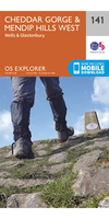 Ordnance Survey Cheddar Gorge & Mendip Hills West - OS Explorer 141 Map