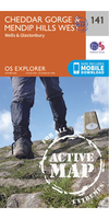 Ordnance Survey Cheddar Gorge & Mendip Hills West - OS Explorer Active 141 Map