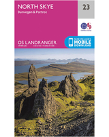 Ordnance Survey North Skye,  Dunvegan & Portree - Landranger 23 Map