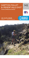 Ordnance Survey Shepton Mallet & Mendip Hills East - OS Explorer 142 Map
