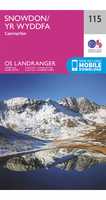 Ordnance Survey Snowdon & Caernarfon - Landranger 115 Map