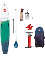 Red 13.2 Voyager Plus Inflatable Paddleboard Package Hybrid Tough Paddle 22 Ex Demo - Green