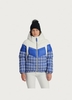Spyder Eastwood Down Jacket - Electric Blue Houndstooth Print - M