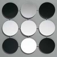 9 Circle Art Deco Wall Mirror,  1101255
