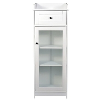Aacle Wooden Bathroom Storage Cabinet With 1 Door In White