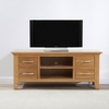 Abelia Wooden TV Stand In Oak With 1 Door And 2 Drawers