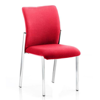 academy fabric back visitor chair in bergamot cherry no arms