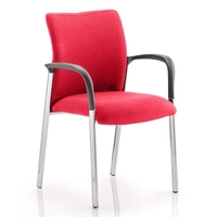 academy fabric back visitor chair in bergamot cherry with arms
