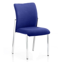 academy fabric back visitor chair in stevia blue no arms