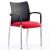 academy office visitor chair in bergamot cherry with arms