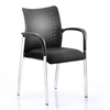 academy office visitor chair in black with arms