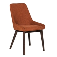 acton fabric dining chair in rust