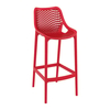 adrian polypropylene and glass fiber bar chair in red
