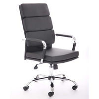 advocate leather executive office chair in black with arms