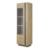 alaro display cabinet tall 1 door in artisan oak with led