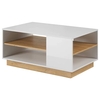 alaro high gloss coffee table in white with undershelf