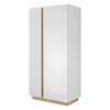 alaro high gloss wardrobe with 2 hinged doors in white