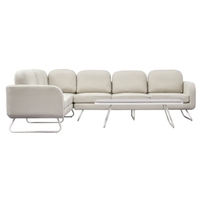 alcona garden corner lounge set with coffee table in linen