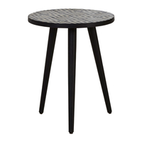 Algieba Angular Legs Wooden Side Table In Monochromatic Effect