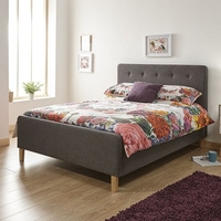 alkham double size fabric ottoman storage bed in grey