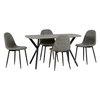 alsip rectangular dining table in concrete effect with 4 chair