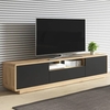 altea tv stand wide 2 doors 1 drawer in torus oak with led