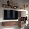 altea wooden entertainment unit in clay and mercury oak