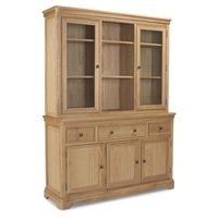Ametis Wooden Large Display Cabinet In Oak With 5 Doors