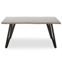 andria rectangular wooden dining table in grey