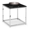 Angeles Gloss Black Marble Effect Square Lamp Table