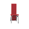 Angelina Dining Room Chair In Red With Chrome Legs